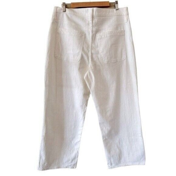 MADEWELL The Perfect Vintage Wide Leg Crop Jean Tile White Size 33 NEW - Picture 6 of 11